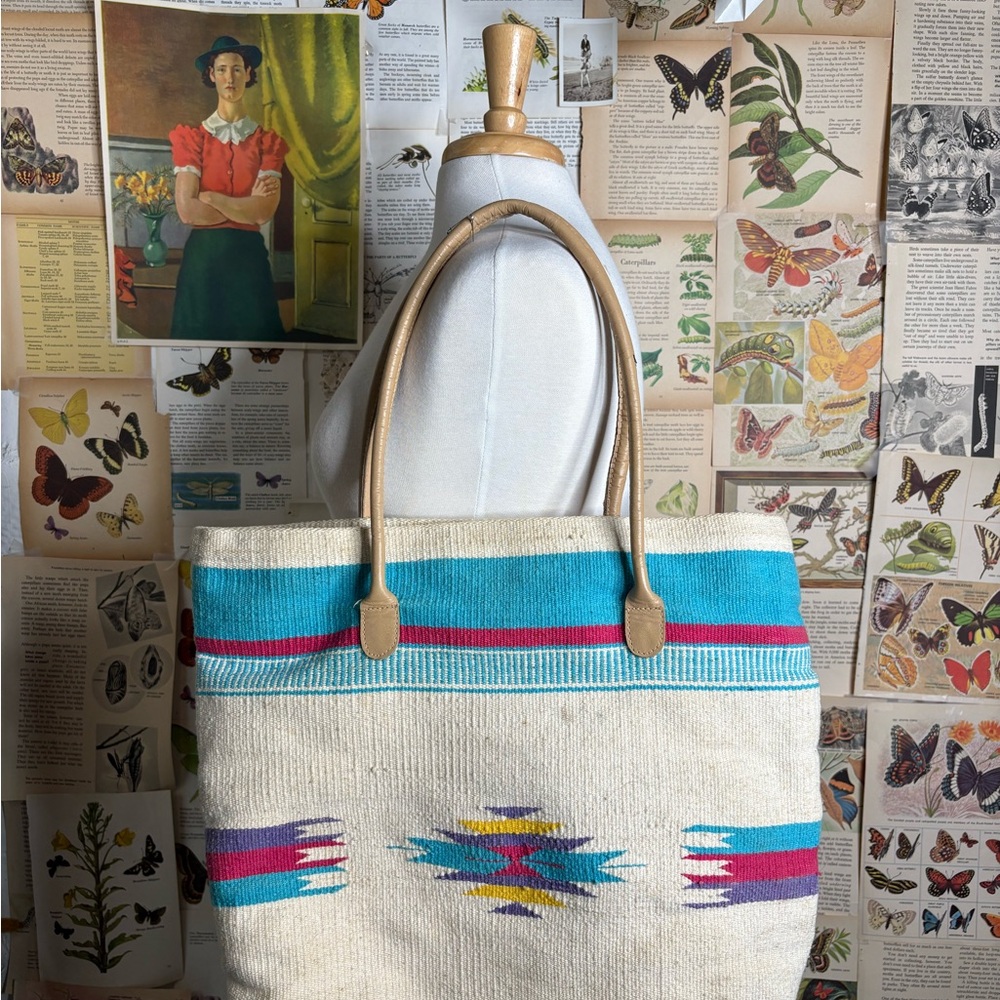Colorful Patterned Rug Tote Bag